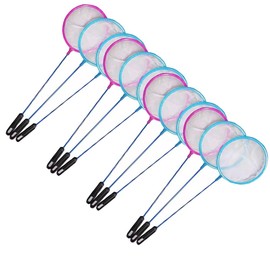 SSZYMAOYI Fish Net, Round Short Handle, Doodle Kettle, Net (12 Pieces), Removes Aquarium Residue, Scooping Fish, Aquarium Replacement Tool, Small & Lightweight, Random Color