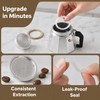 Zickupy 8Pcs Moka Pot Gaskets & Filters for 6-Cup Coffee