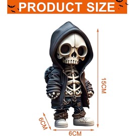 Byffoer Skeleton Figures, Small, Statue Skeleton Skull Sculpture, Skeleton Figures, Decorative Skeleton Figures, Gothic Decoration for Home, Desk, Statue Collectors Lovers