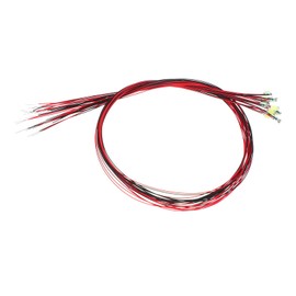 PATIKIL 1206 Pre-Wired Micro LED, 12 Pcs 2.8-3.3V Pre-soldered Mini Light Emitting Diodes Surface Mount Device for Model Building, DIY, Science Projects, 9.8" Length, Cool White