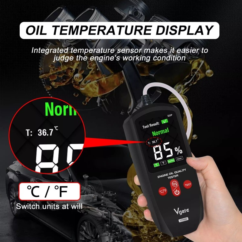 Vgate Engine Oil Quality Tester LED Display Gasoline Diesel Analyzer