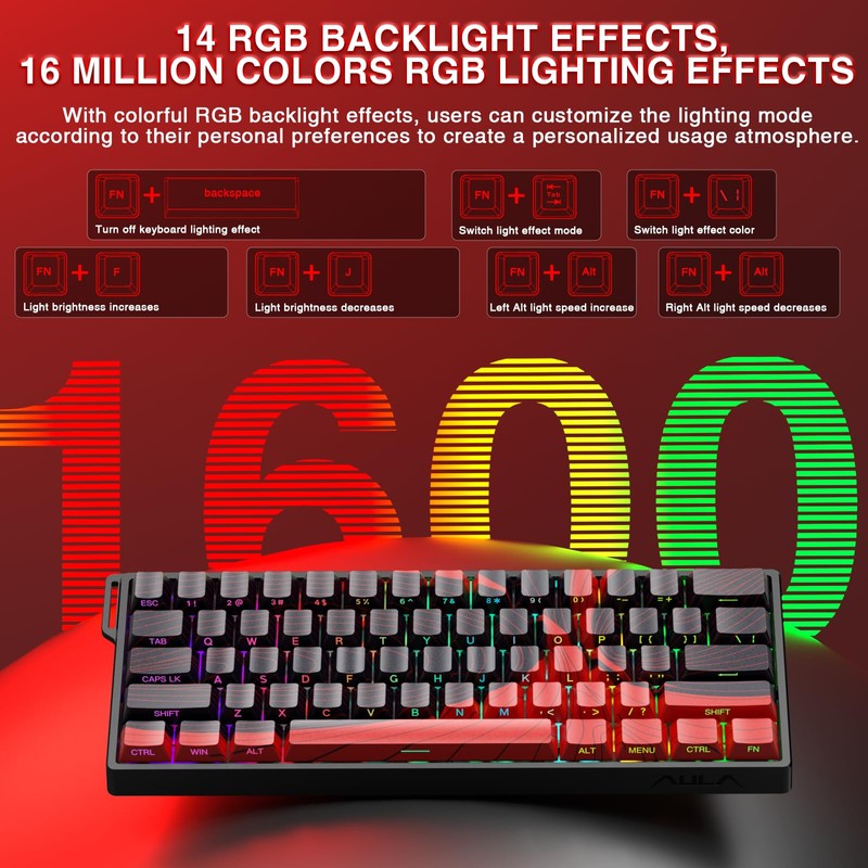 AULA WIN60 HE MAX - 60% Mechanical Gaming Keyboard Wired,