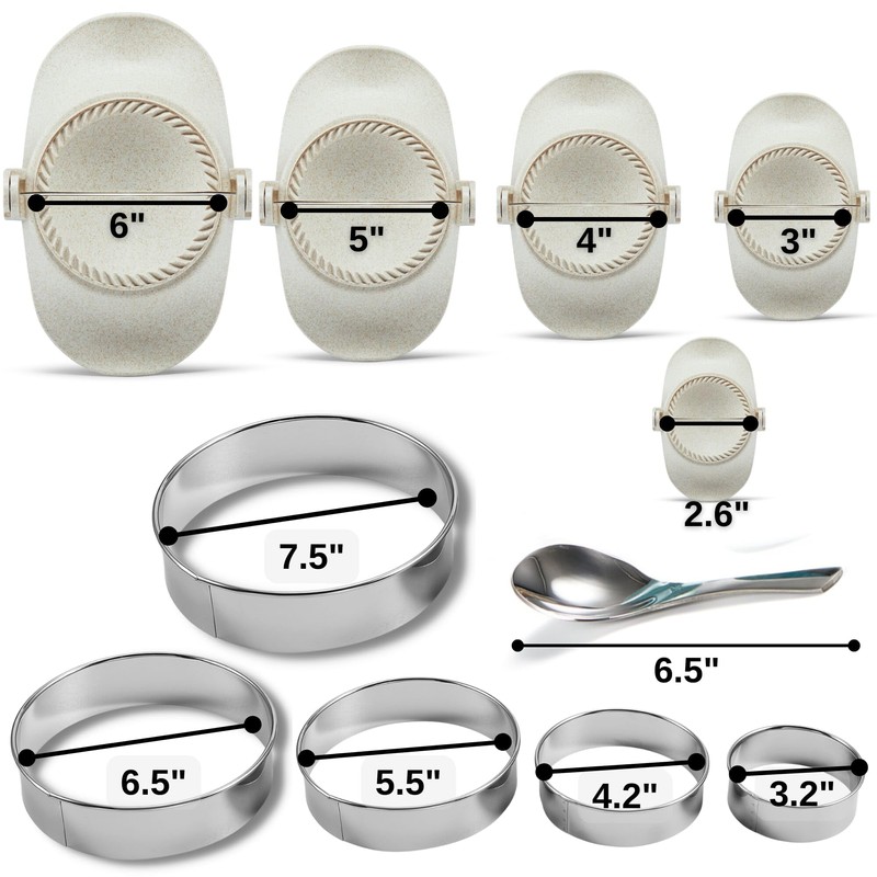MUMSUNG Empanada Maker Press, 6-Inch Extra Large Dumpling Maker Set