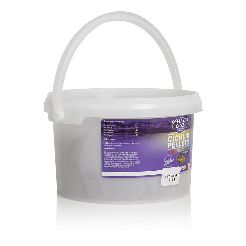 Omega One Super Color Floating Cichlid Pellets, Small, 2 lb