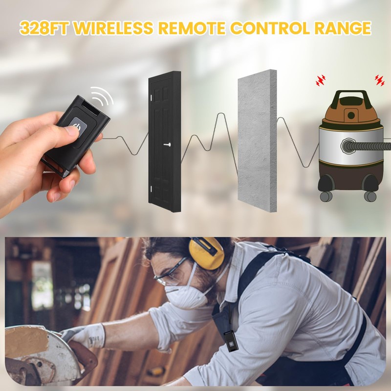 Dust Collector Remote Switch, Ortis 220V Wireless Remote Switch for
