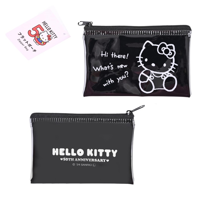 50th Wedding Anniversary Flat Bag, Cute Vinyl Zipper Bag, Card