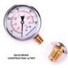 MEASUREMAN Pressure Gauge 1/4 NPT, 0-100psi/kPa Glycerin Filled Pressure Gauge