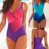Women's Resort & Hotel Plus Size Cross-border Bikini Gradient XXL/Black
