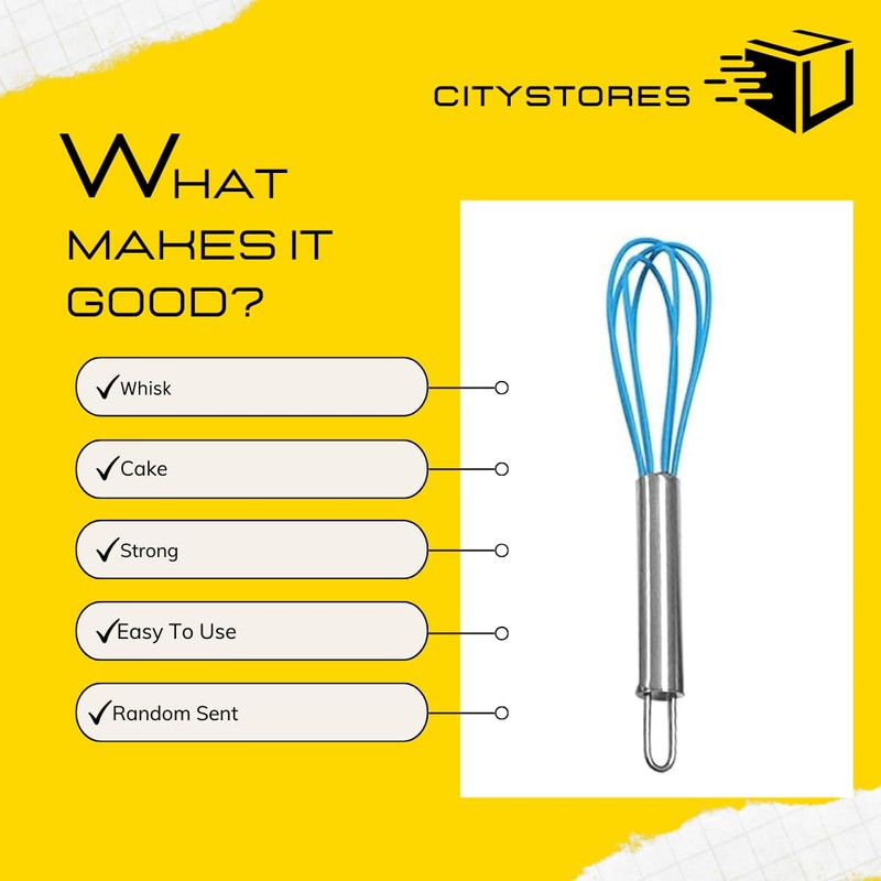 Citystores® CA Retro Colourful Mini Whisk Small Durable Kitchen Hand