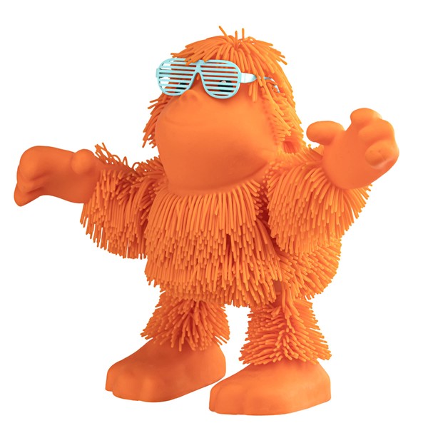 Eolo Jiggly Pets Kids’ Tan-Tan The Rubbery Dancing Orangutan Toy, Full Body Movement, Booty Shaking, Jungle Music, Sound Effects, Fantastic Stretchy Hair, Bright Orange, Ages 4+