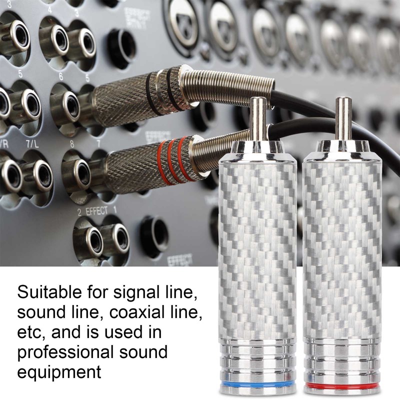 4Pcs RCA Sound Plug Chrome Plated Welding Phono RCA Male