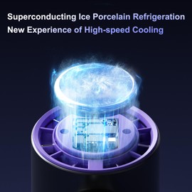 YUBOMT Portable Handheld Fan with Cooling,100 Speeds Adjustable Personal Fan 4000mAh Rechargeable Portable Fan13000RPM with Digital Display for Travel/Camping/Outdoor/Home/Office-Gray