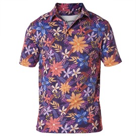 Royal & Awesome Men's Patterned Golf Polo Shirts Patterned Golf Polo Shirts, multicoloured