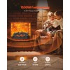 VEVOR Electric Fireplace Log, 25 inch Fireplace Insert Log Heater,