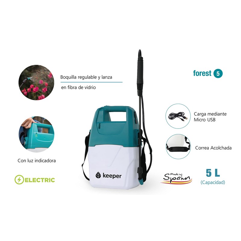 Battery-Operated Handheld Lawn and Garden Sprayer,Keeper Forest 5