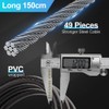Fingerprint Bike Cable Lock, eLinkSmart 59'' Waterproof Heavy Duty Electric