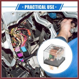 HEROFFIX 5 Pcs Waterproof Relay DC 12V 60A, 4 Pin Relay Car Charge Case Universal for Car Durable Plastic Transparent Replace Parts