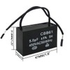 Twidec/2Pcs 450V AC 50/60Hz Run Capacitor 2-Wire Metallized Polypropylene Film