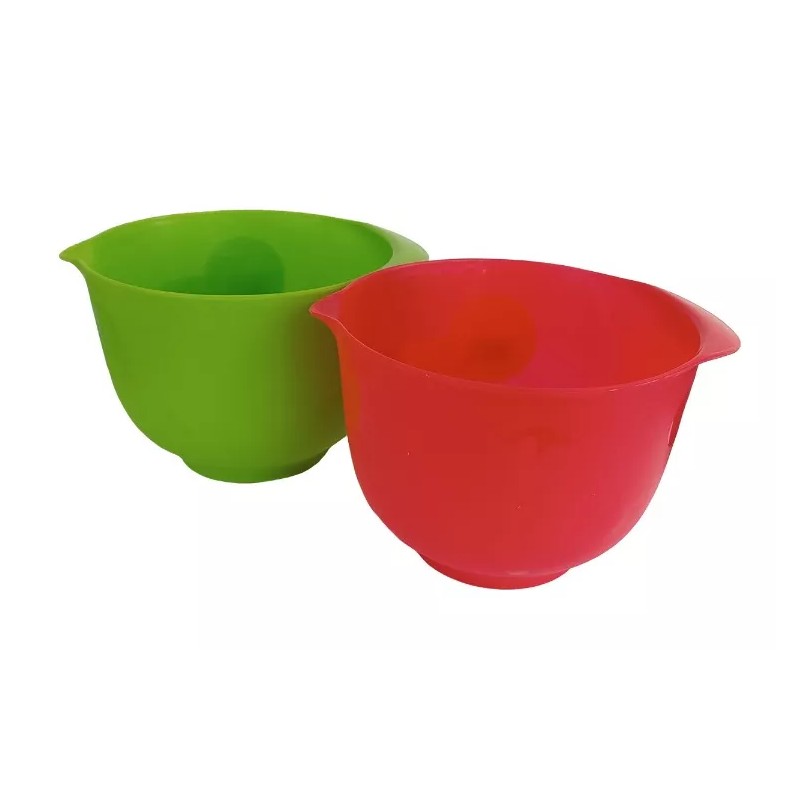 Boris 3 Bowls Mezcladores De Plastico 1.95 Litros Tazon 16.4cm