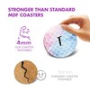 1 x Round Coaster - Letter T Mermaid Scales Fish