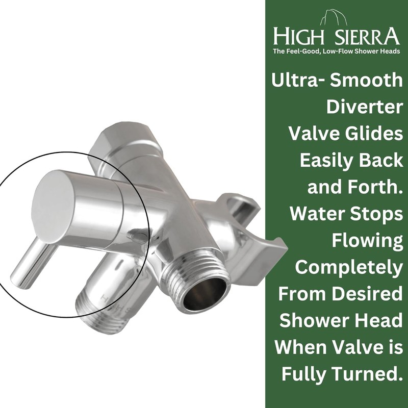 High Sierra® - Solid Metal 3-Way Combination Shower System Adapter