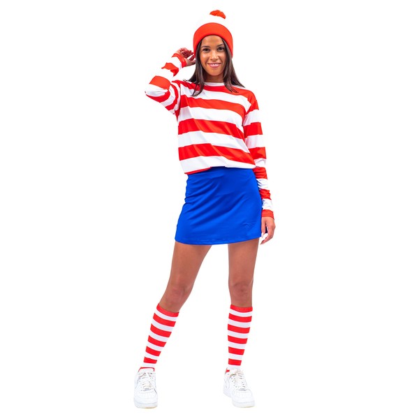 Mad Engine Where is Waldo Wenda Classic Halloween Costume Cosplay