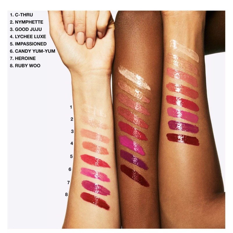 M·A·C MAC LIPGLASS Shade 328 RUBY WOO Full Size 0.10oz