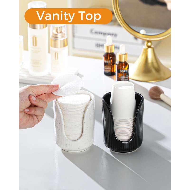 ABRUTY Bathroom Cup Dispenser, 3oz-4oz Ceramic Paper Cup Holder, Small
