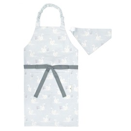 Swans Laura Ashley Kids Apron N1251730, Boys, Bandanna, Set, Elementary School Age Children, Easy to Put On and Take Off, 51.2 to 63.0 inches (130 to 160 cm)