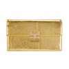 BRYCTSISEN Clutch Purses for Women Evening/Wedding Crossbody Bag (Gilded Gold-PU)