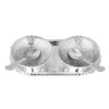 Zap Impex Engraved Silver Brass Bowl Tray and Spoon Set