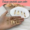 DHER Zip Pendant Removable Zip Puller Metal Zipper Pull Replacement