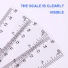 7 Pieces Plastic Ruler, Transparent Precision Ruler, Double Sided Ruler