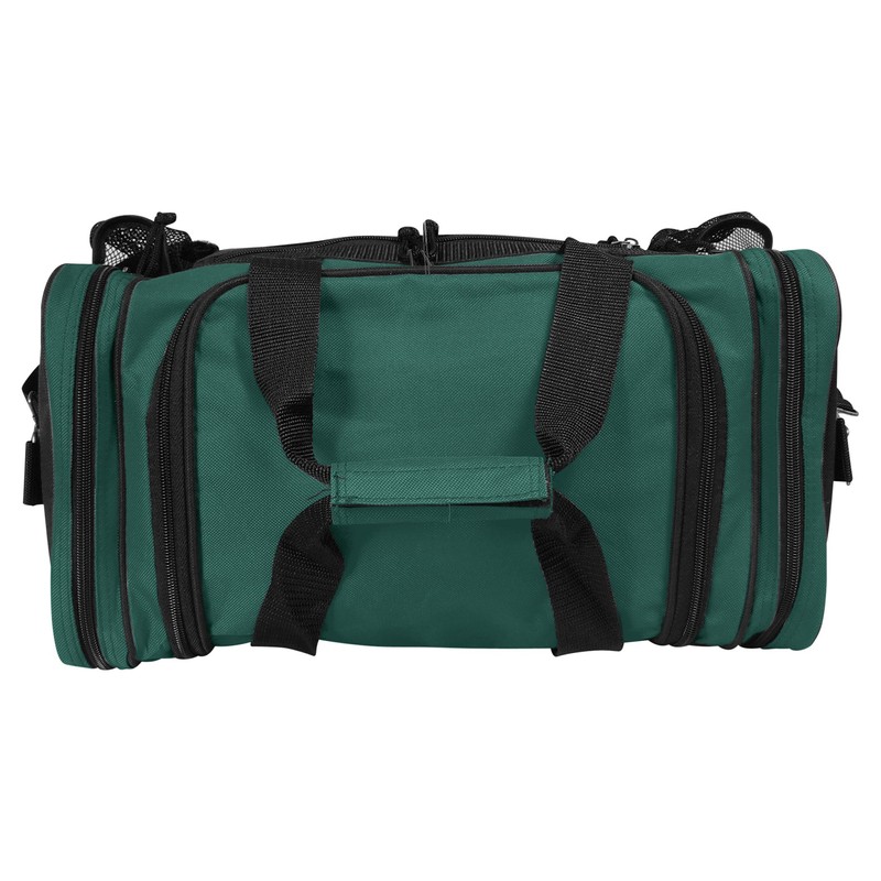 DALIX 17" Duffle Bag Front Mesh Pockets in Green