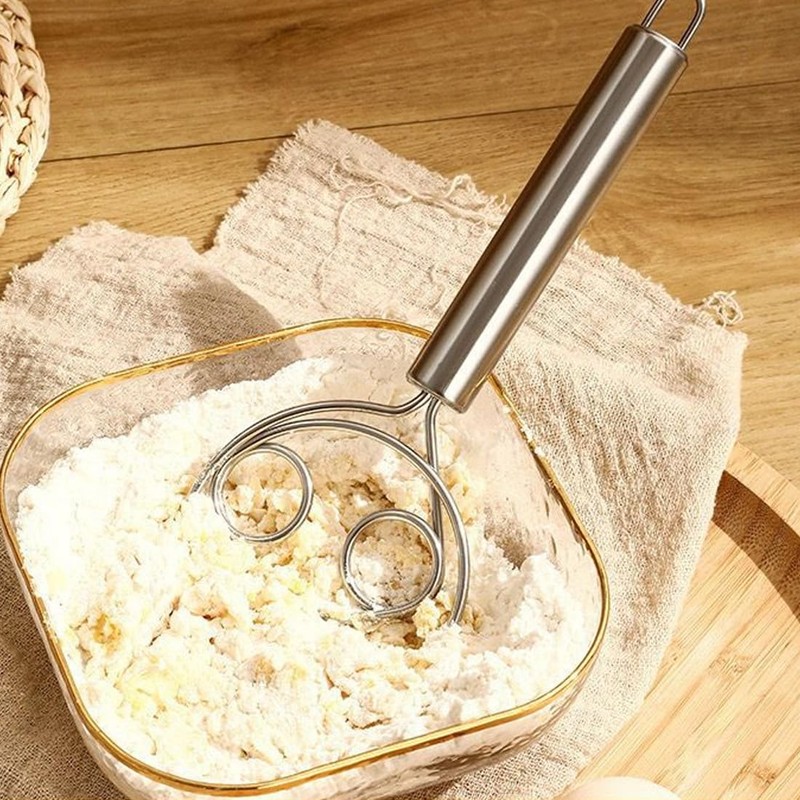 Teegxddy 2 x dough whisk, stainless steel baking tool, whisk,