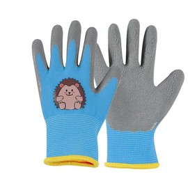 zdpxbji Kids Gardening Gloves for Kids Age5-11, Children Grippy Rubber Coated Garden Work Gloves (BLUE)