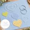 6Pcs Acrylic Quilting Templates Set, Transparent Heart Cutting Ruler with