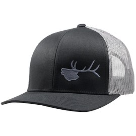 LINDO Trucker Hat - Bugling Elk (Black/Graphite)