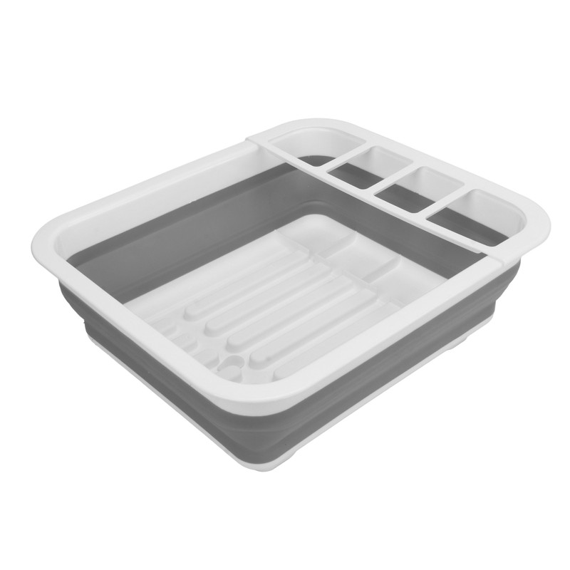 Collapsible Dish Drying Rack Space Saving Foldable Portable Dinnerware Drainer