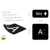 Lacerto® 13 x 13 mm German Sticker Set for PC
