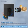 Airuida Square Single-Function Brass Faucet Shower Rough-in Valve Male Thread