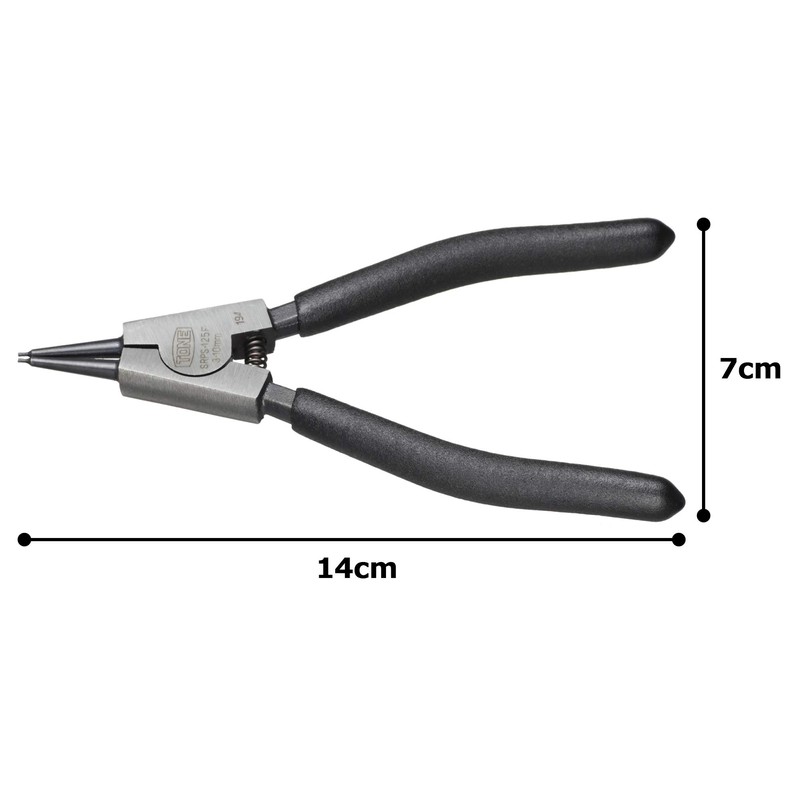 TONE SRPS-125F Snap Ring Pliers (for Straight Type/Shaft) 0.1 -
