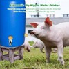 Lonepetu 4 Pcs Pig Waterer Nipples for Barrel Kit, Stainless
