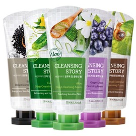 Sean Story Cleansing Foam 5 Packs (Aloe + Cucumber + Soybean + Grape + 1 Random Type) / 세안이야기 클렌징폼 5개(알로에+오이+콩+포도+랜덤1종)