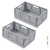 hautllaif Pack of 2 Foldable Plastic Storage Boxes, Foldable Shopping