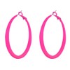 Kercisbeauty Pink Chunky Post Hoop Earrings Neon Colored Y2k Cute