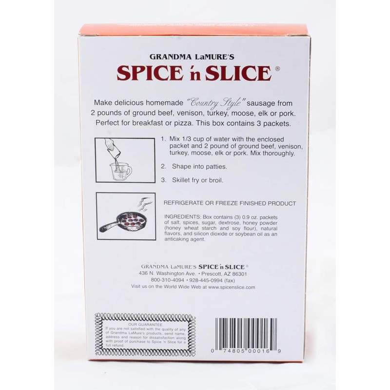 Grandma LaMure's Spice' N Slice (Country Sausage, Value Pak)