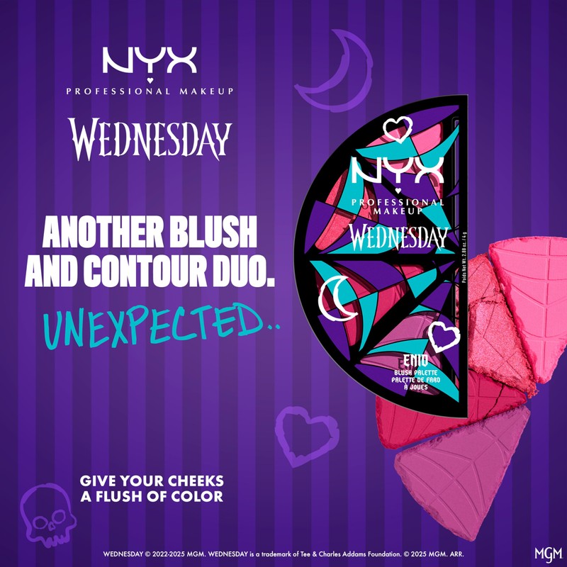 NYX PROFESSIONAL MAKEUP Wednesday Stained Glass Blush Palette, Makeup Palette
