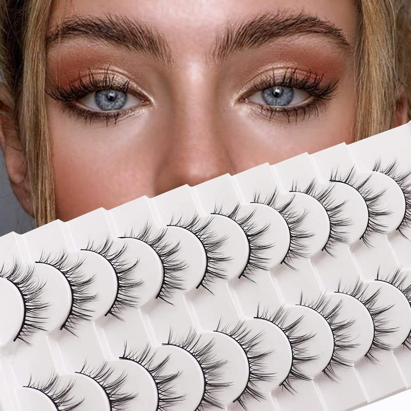 Losha Manga Lashes Fluffy Faux Mink Lashes Natural Look 10