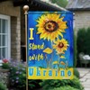 BlissYard I Stand with Ukraine Garden Flag Ukraine Sunflower Flags